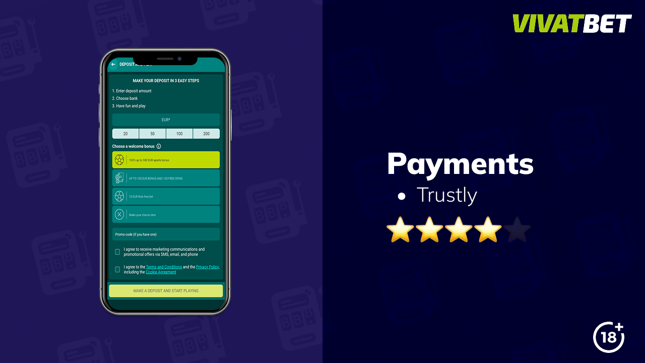 vivatbet casino payments