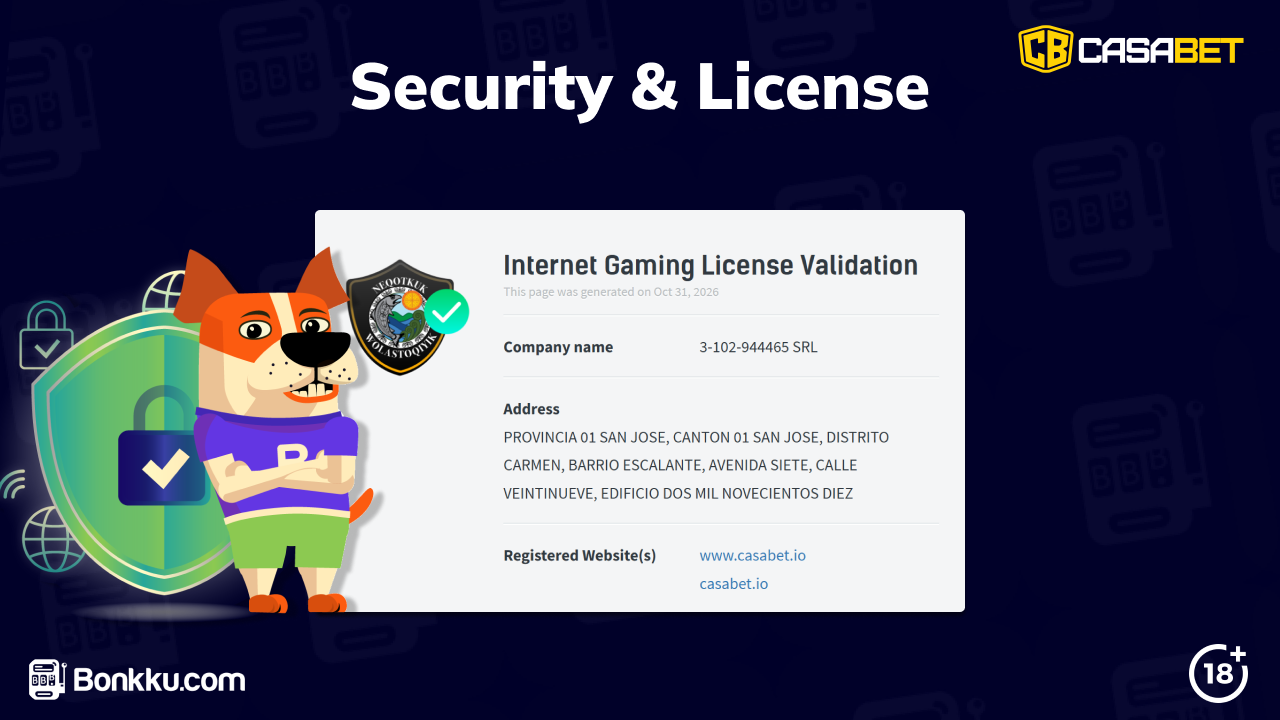 casabet casino license