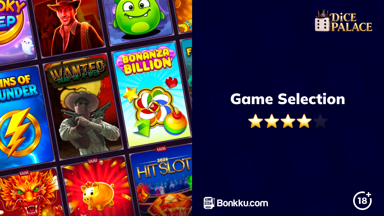 dicepalace casino game selection