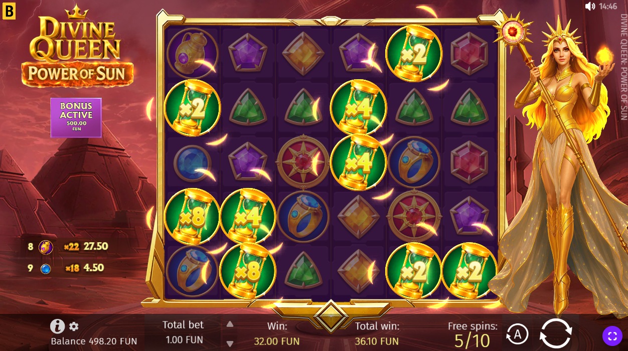 divine queen power of sun bonus