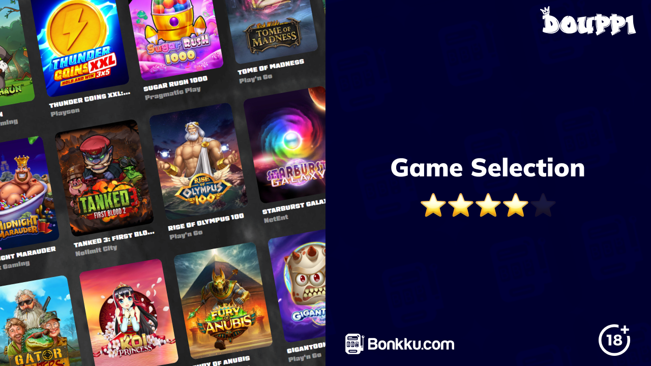 douppi casino game selection