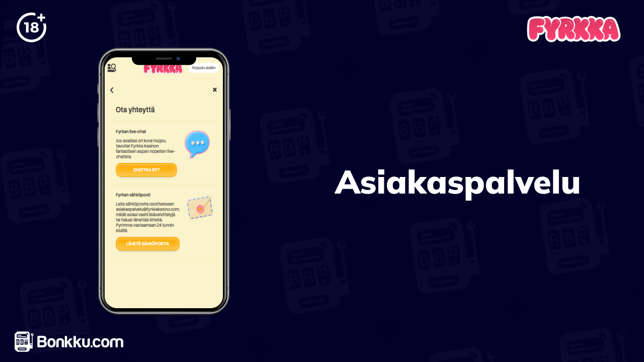 fyrkka kasino asiakaspalvelu
