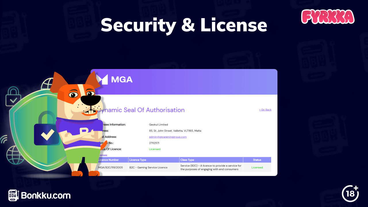 fyrkka kasino license