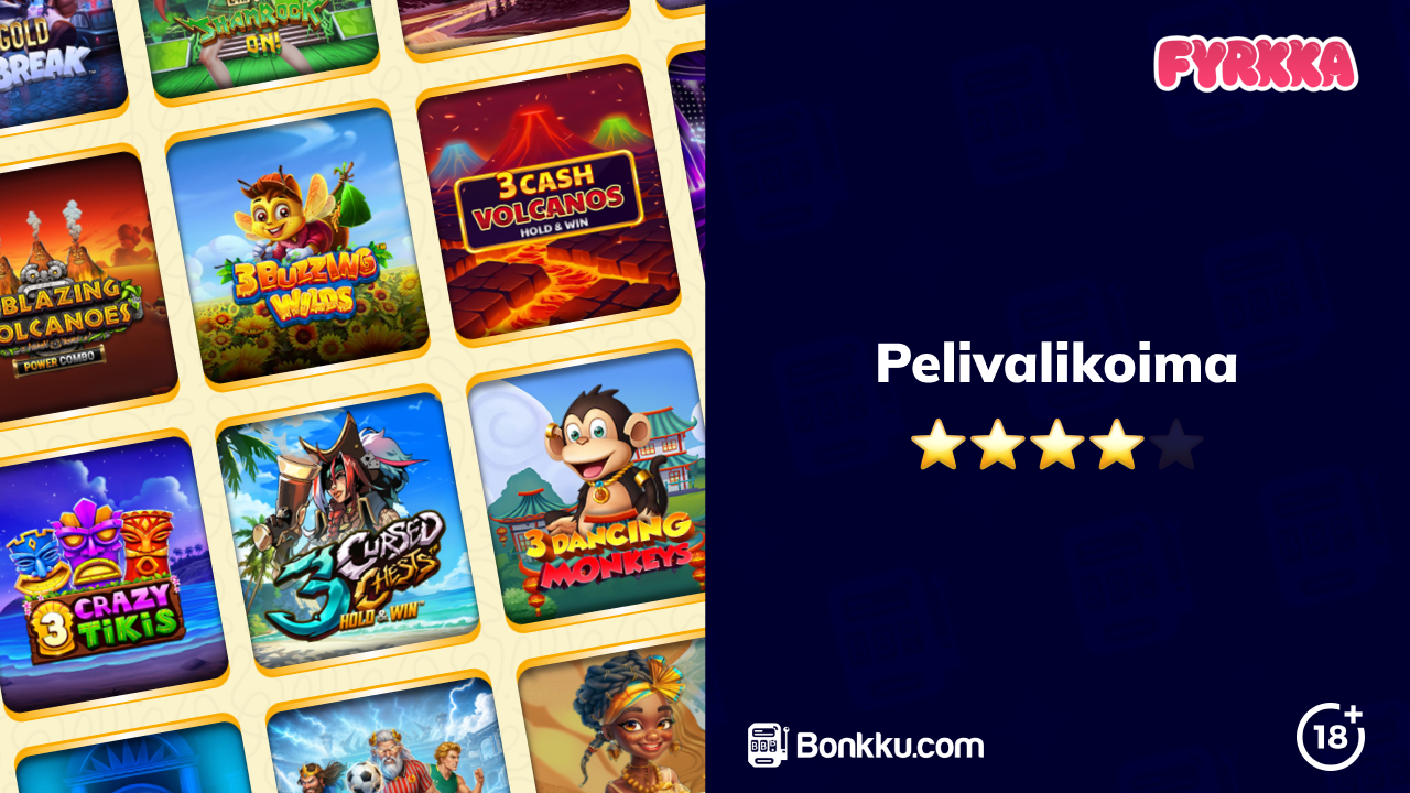 fyrkka kasino pelivalikoima