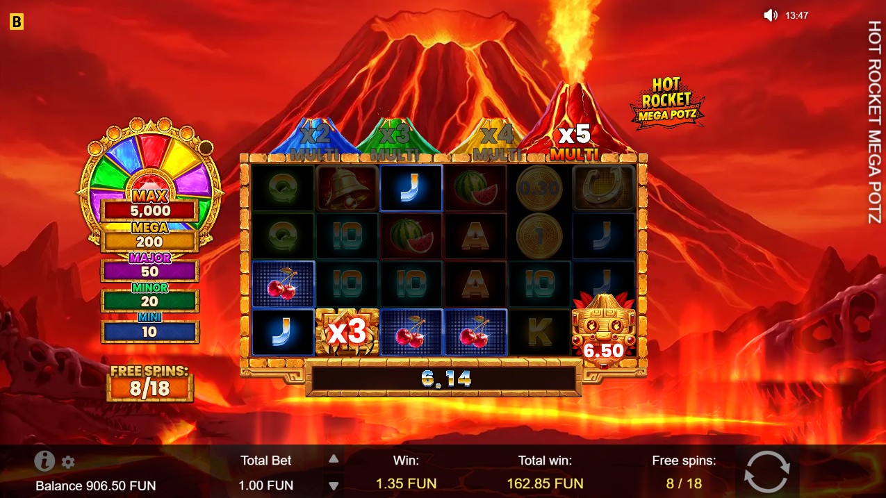 hot rocket mega potz bonus