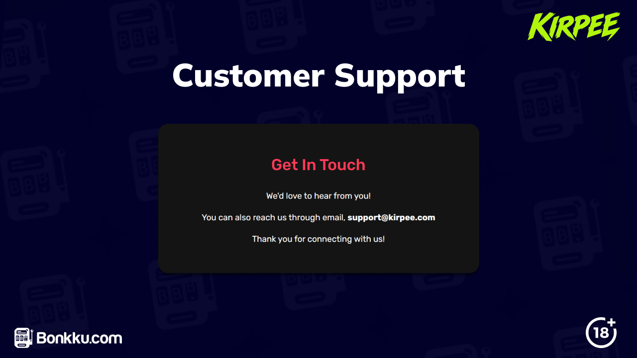 kirpee casino customer support