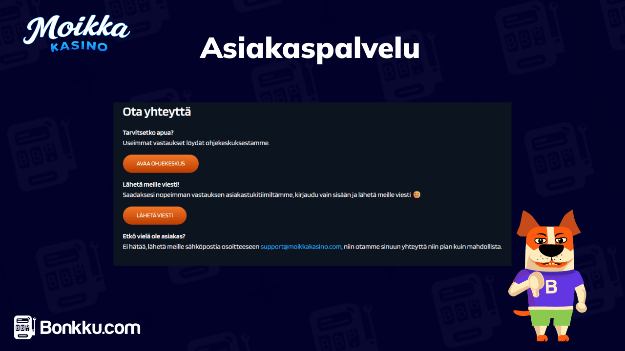 moikka kasino asiakaspalvelu