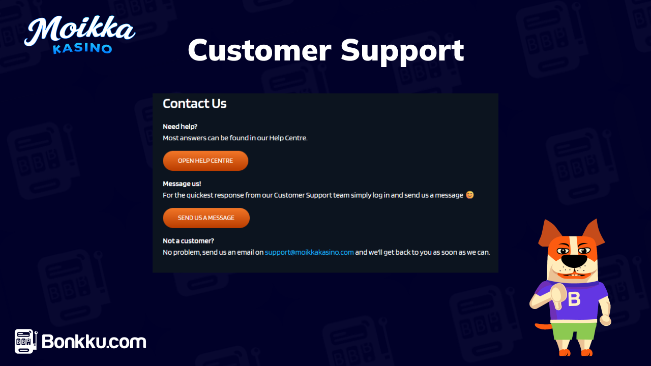 moikka kasino customer support
