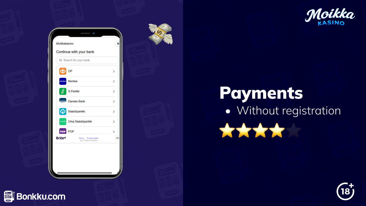 moikka kasino payments